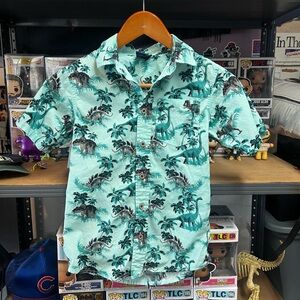 PX Kids Dinosaur Short Sleeve Button Up